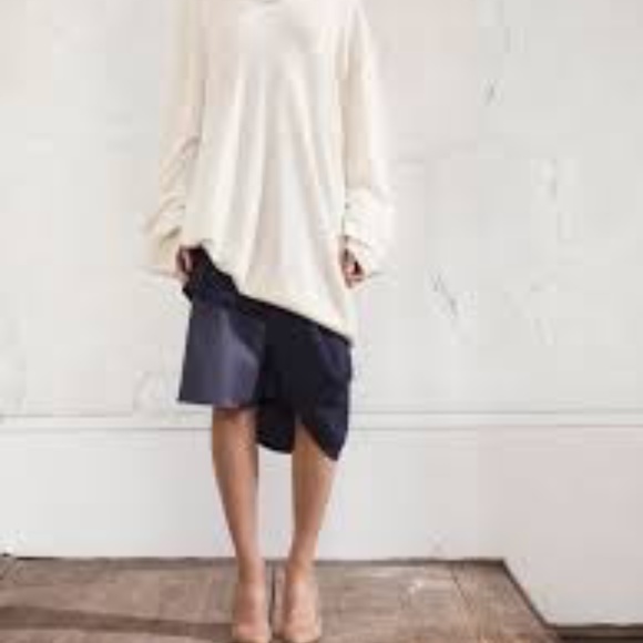 Maison Martin Margiela For H&M Navy Skirt Asymmetric Inside Out Design 6 - Picture 9 of 12